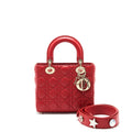 DIOR SMALL LADY DIOR BAG IN RED GHW