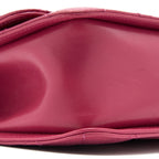 CHANEL 21A SMALL GOLD CRUSH FLAP BAG CALFSKIN RASPBERRY PINK BRUSHED GHW (MICROCHIP)
