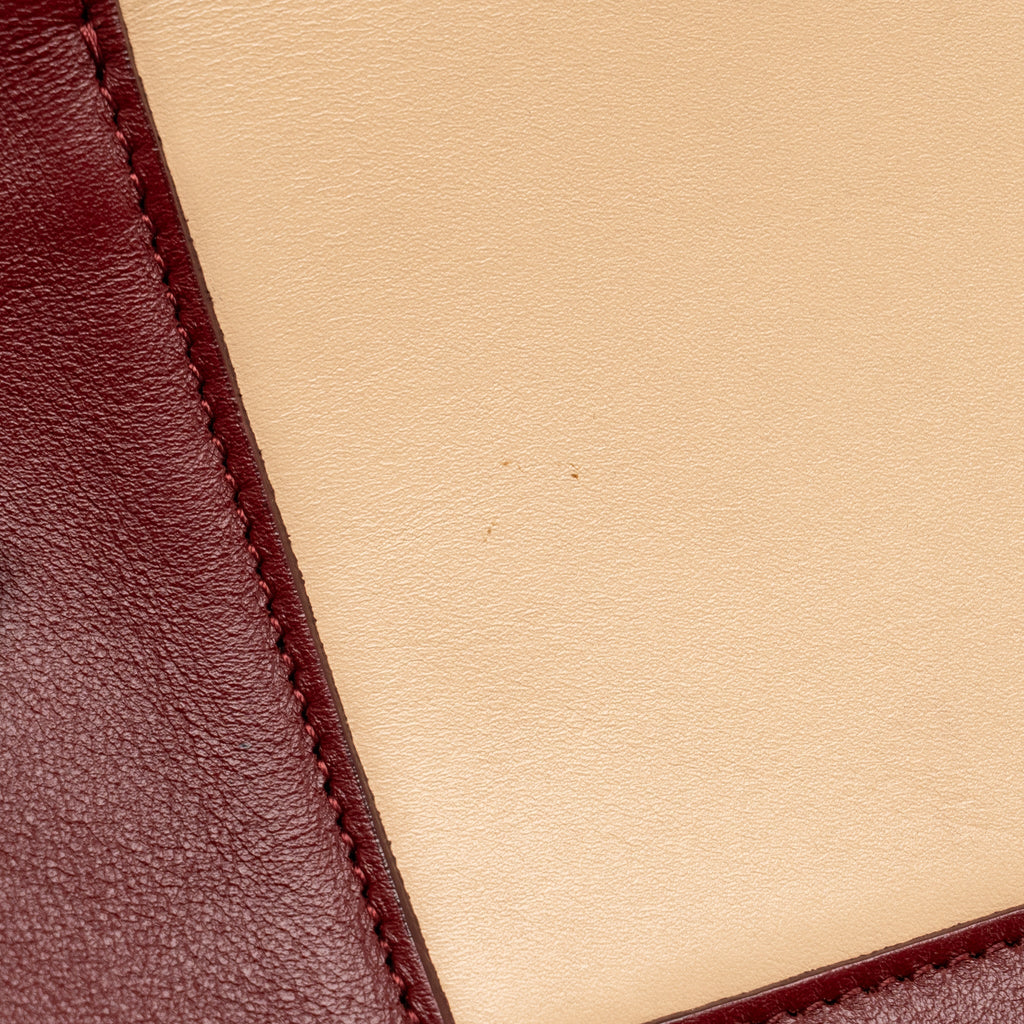 Celine Medium Frame Bag Calfskin Ruby Red / Beige GHW