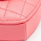 CHANEL SMALL HEART BAG LAMBSKIN PINK LGHW
