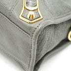 BALENCIAGA MINI CITY BAG GREY WITH GHW