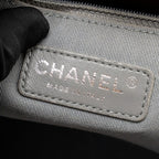 Chanel large boy bag quilted calfskin black ruthenium silver hardware
