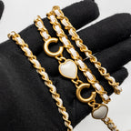 CHANEL LONG VANITY WITH COCO LETTER CHAIN LAMBSKIN WHITE GHW (MICROCHIP)