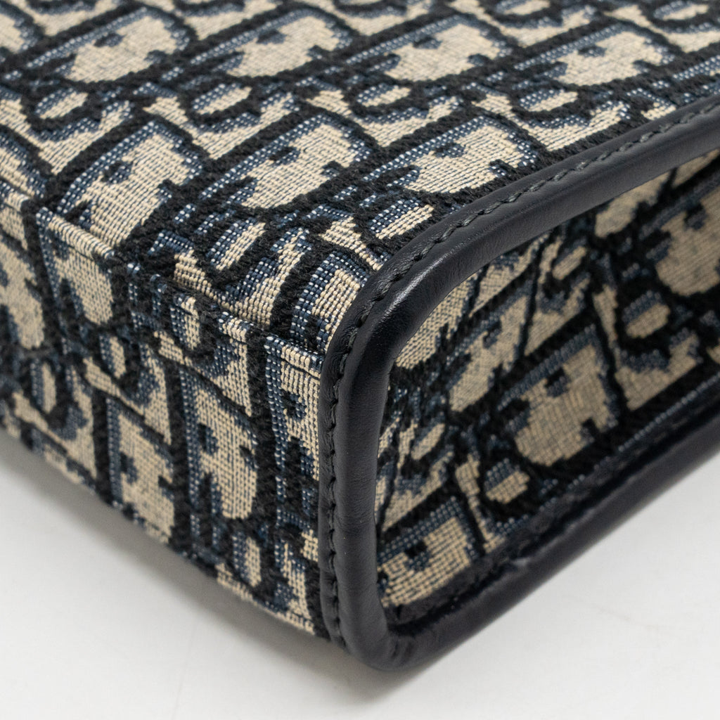 Dior 30 montaigne dea pouch blue oblique jacquard canvas GHW