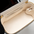 CHANEL LONG VANITY WITH COCO LETTER CHAIN LAMBSKIN WHITE GHW (MICROCHIP)