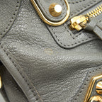 BALENCIAGA MINI CITY BAG GREY WITH GHW