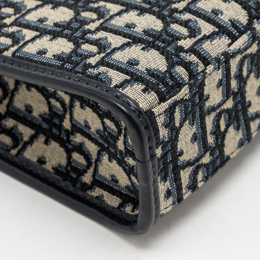 Dior 30 montaigne dea pouch blue oblique jacquard canvas GHW
