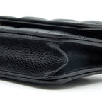 CHANEL CLASSIC WALLET ON CHAIN CAVIAR BLACK GHW (MICROCHIP)