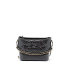 CHANEL SMALL GABRIELLE HOBO BAG AGED CALFSKIN BLACK MULTICOLOUR HARDWARE