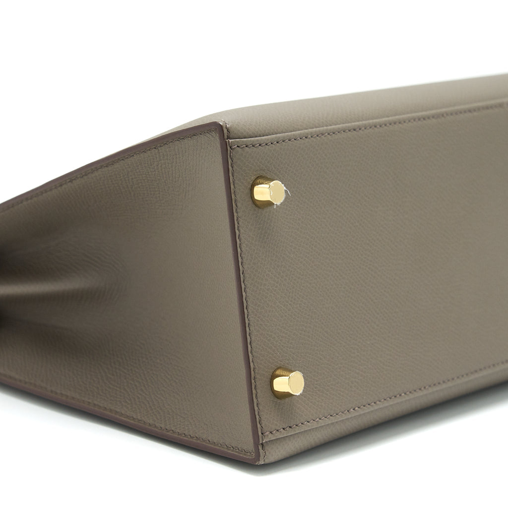Hermes Kelly 28 Epsom Leather 8F Etain GHW