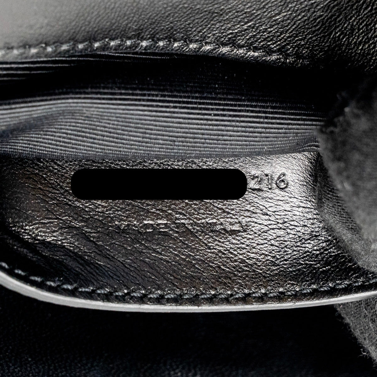 Saint Laurent/YSL Medium Chevron Fringe College Bag Suede Black Ruthenium Hardware