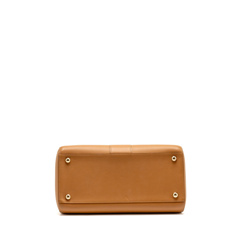 Delvaux Brilliant MM Calfskin Caramel LGHW