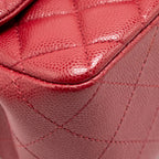 Chanel Classic Mini Square Flap Bag Caviar Red SHW
