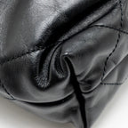 CHANEL MINI 22 BAG CALFSKIN BLACK GHW (MICROCHIP)