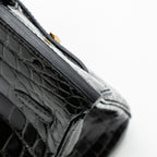 HERMES BIRKIN 25 SHINY CROCODILE NILOTICUS 88 GRAPHITE GHW