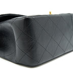 CHANEL CLASSIC JUMBO DOUBLE FLAP BAG BLACK CAVIER GHW