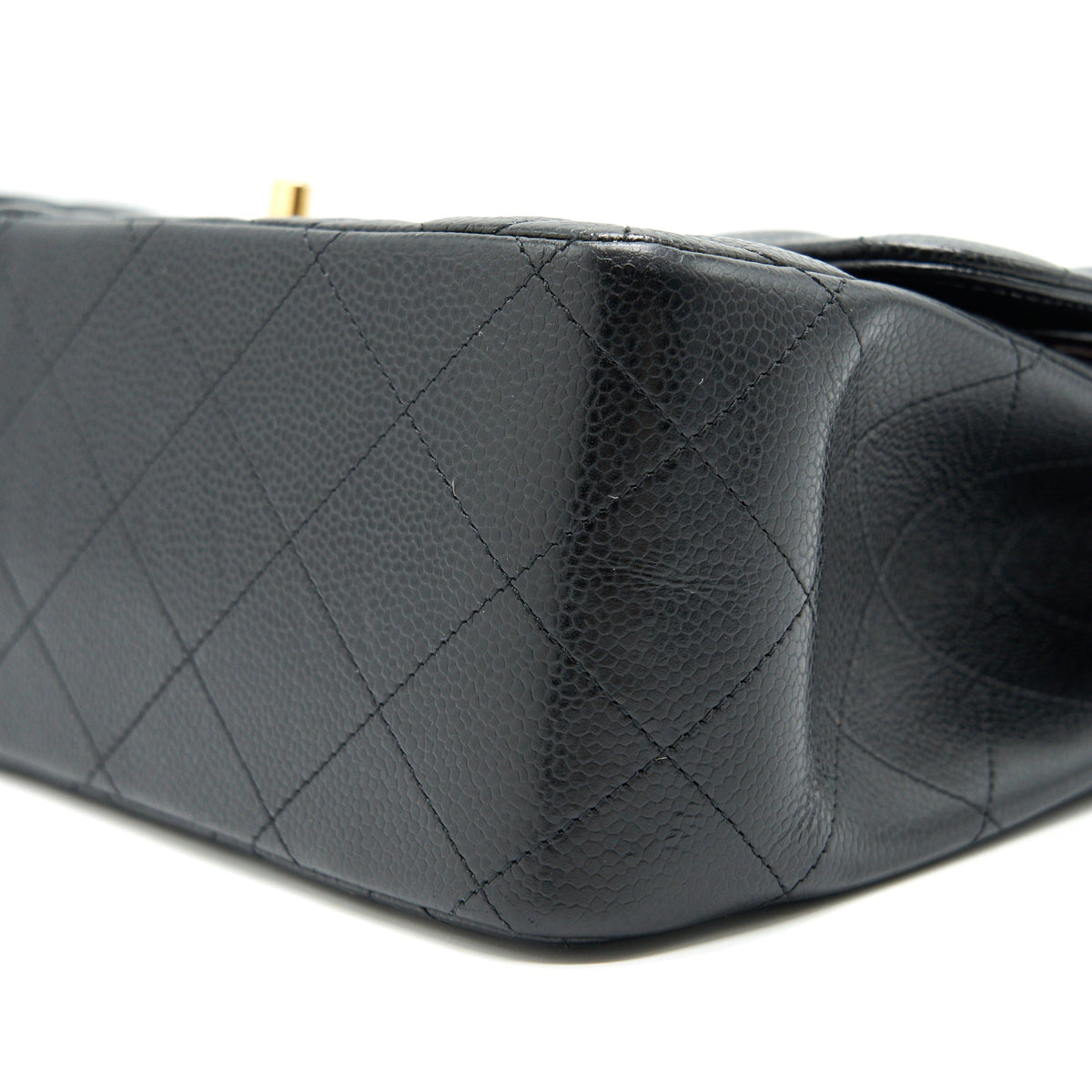 CHANEL CLASSIC JUMBO DOUBLE FLAP BAG BLACK CAVIER GHW