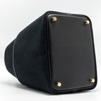 HERMES CARGO PICOTIN 18 LOCK BAG SWIFT / TOILE CANVAS BLACK GHW