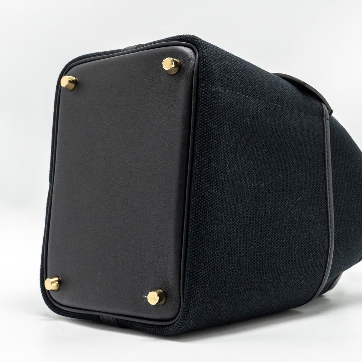Hermes Cargo Picotin 18 Lock Bag Swift / Toile Canvas Black GHW