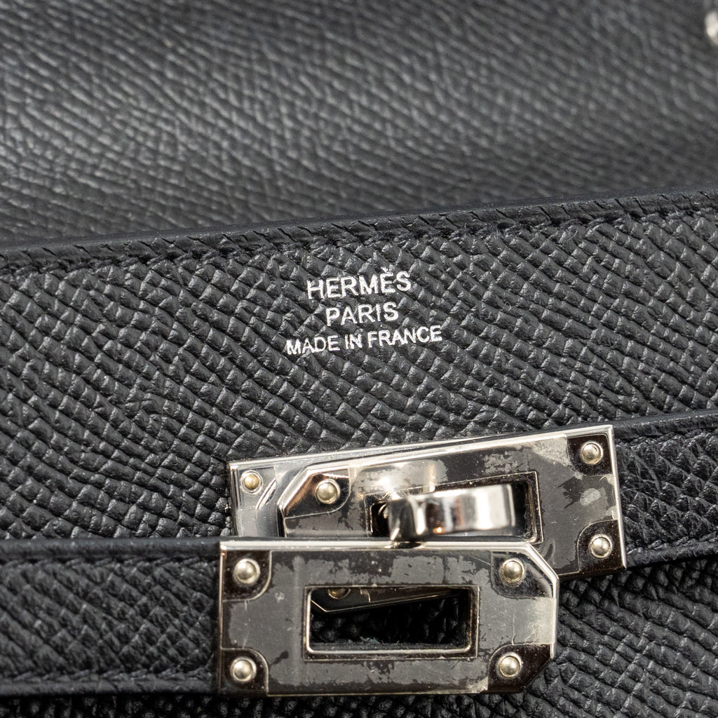Hermes Kelly to Go Epsom Black SHW