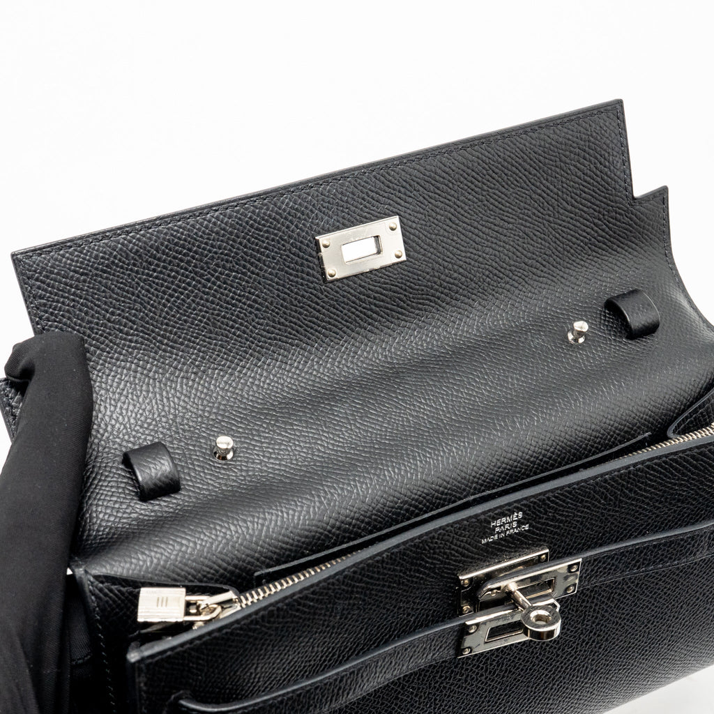 Hermes Kelly to Go Epsom Black SHW
