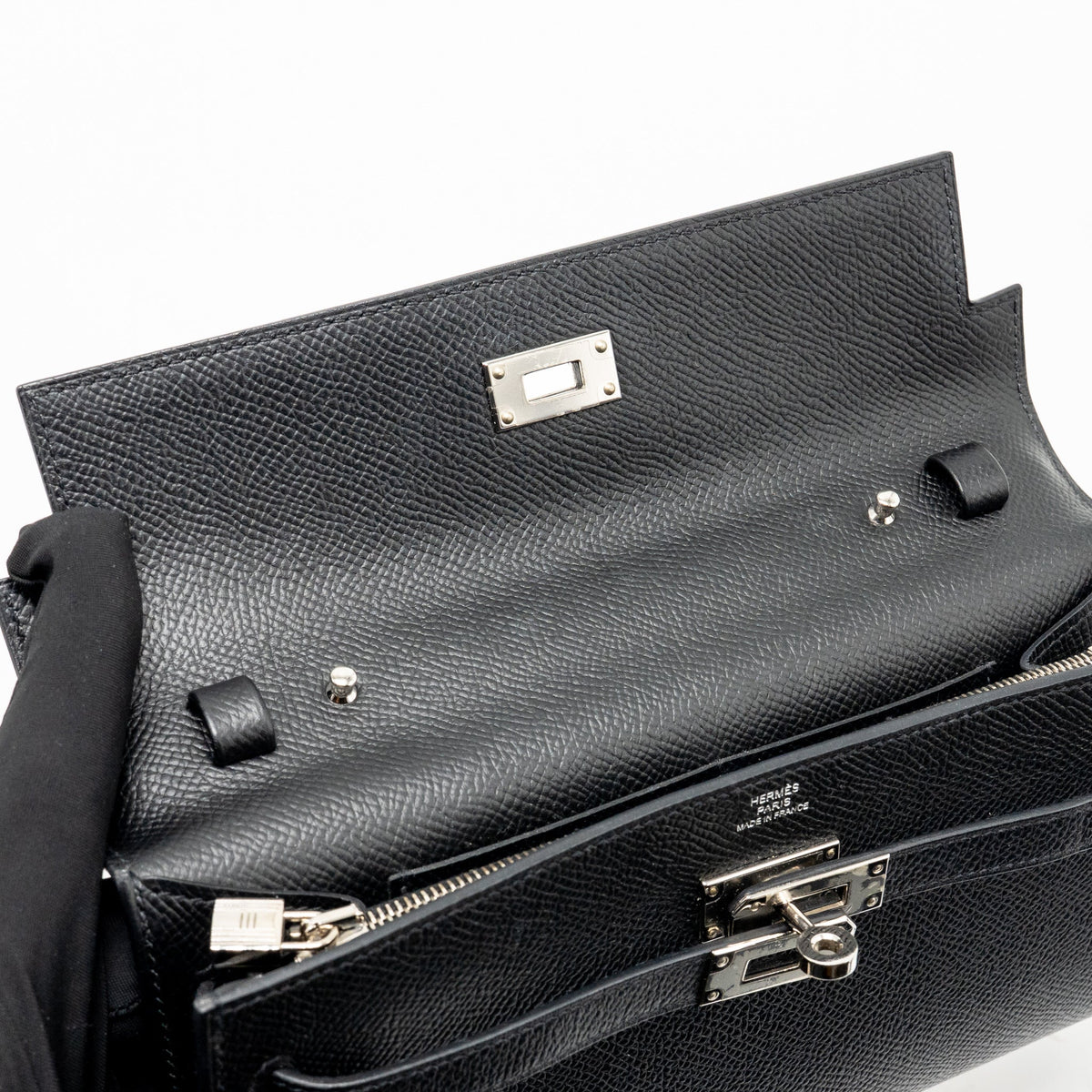 Hermes Kelly to Go Epsom Black SHW