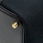 HERMES CARGO PICOTIN 18 LOCK BAG SWIFT / TOILE CANVAS BLACK GHW