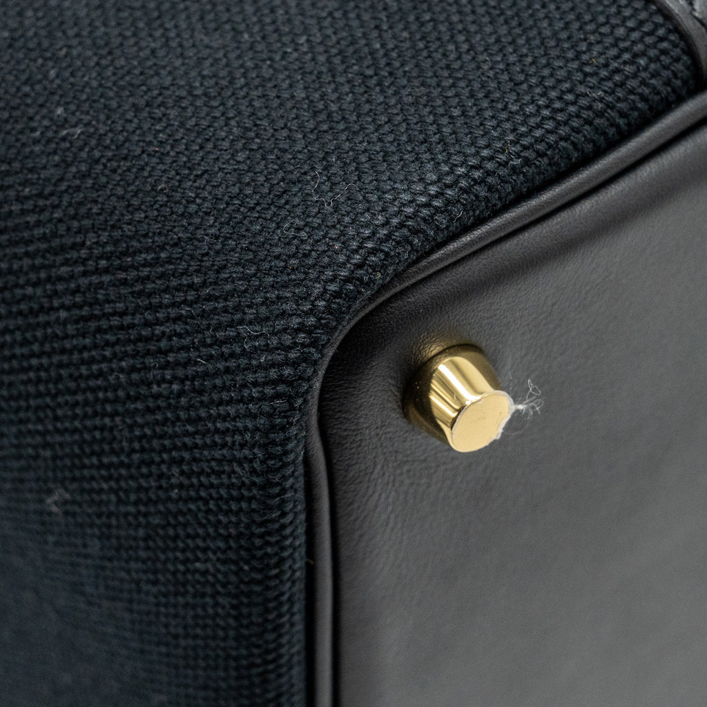Hermes Cargo Picotin 18 Lock Bag Swift / Toile Canvas Black GHW
