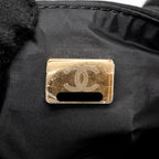 CHANEL 25N SKI SERIES COCONEIGE SHOULDER BAG NYLON BLACK LGHW (MICROCHIP)