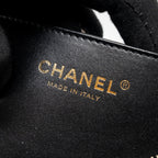CHANEL 23K HOBO BAG WITH ADJUSTABLE CHAIN LAMBKIN BLACK GHW (MICROCHIP)
