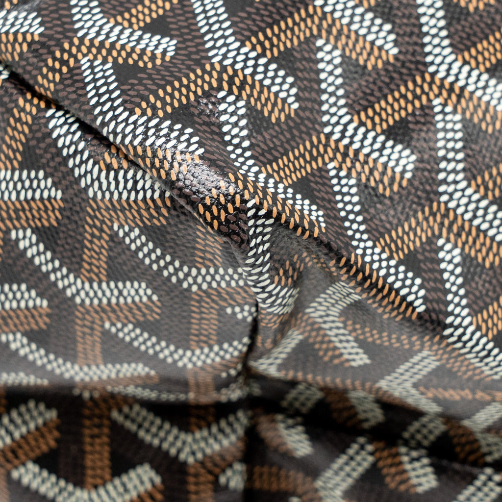 GOYARD SAINT LOUIS PM TOTE GOYARDINE CANVAS/CALFSKIN BLACK SHW