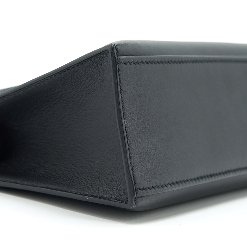 Hermes Kelly Pochette Swift Black SHW