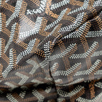 GOYARD SAINT LOUIS PM TOTE GOYARDINE CANVAS/CALFSKIN BLACK SHW