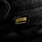 Chanel timeless flap clutch with chain patent black SHW