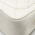 CHANEL PEARL CRUSH MINI SQUARE LAMBSKIN WHITE GHW (MICROCHIP)