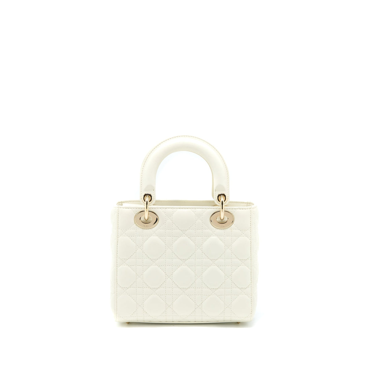 DIOR SMALL LADY DIOR MY ABCDIOR BAG LAMBSKIN WHITE LGHW