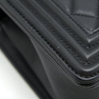 CHANEL MEDIUM BOY BLACK LAMBSKIN GHW