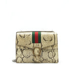 GUCCI DIONYSUS PYTHON MEDIUM SHOULDER BAG IN BEIGE