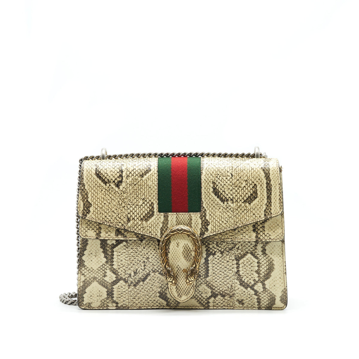 GUCCI DIONYSUS PYTHON MEDIUM SHOULDER BAG IN BEIGE