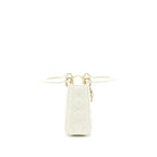 DIOR SMALL LADY DIOR MY ABCDIOR BAG LAMBSKIN WHITE LGHW