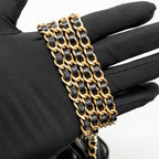 Chanel top handle mini vanity case with chain lambskin black GHW