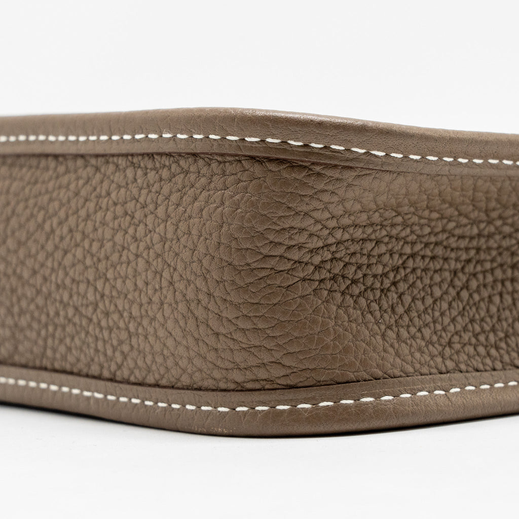 Hermes Mini Evelyne Clemence Etoupe SHW