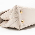 Chanel Small Coco Handle Chevron Aged Calfskin ivory GHW