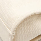 CHANEL SMALL DEAUVILLE SHOPPING TOTE BAG CALFSKIN/FABRIC LIGHT BEIGE LGHW (MICROCHIP)