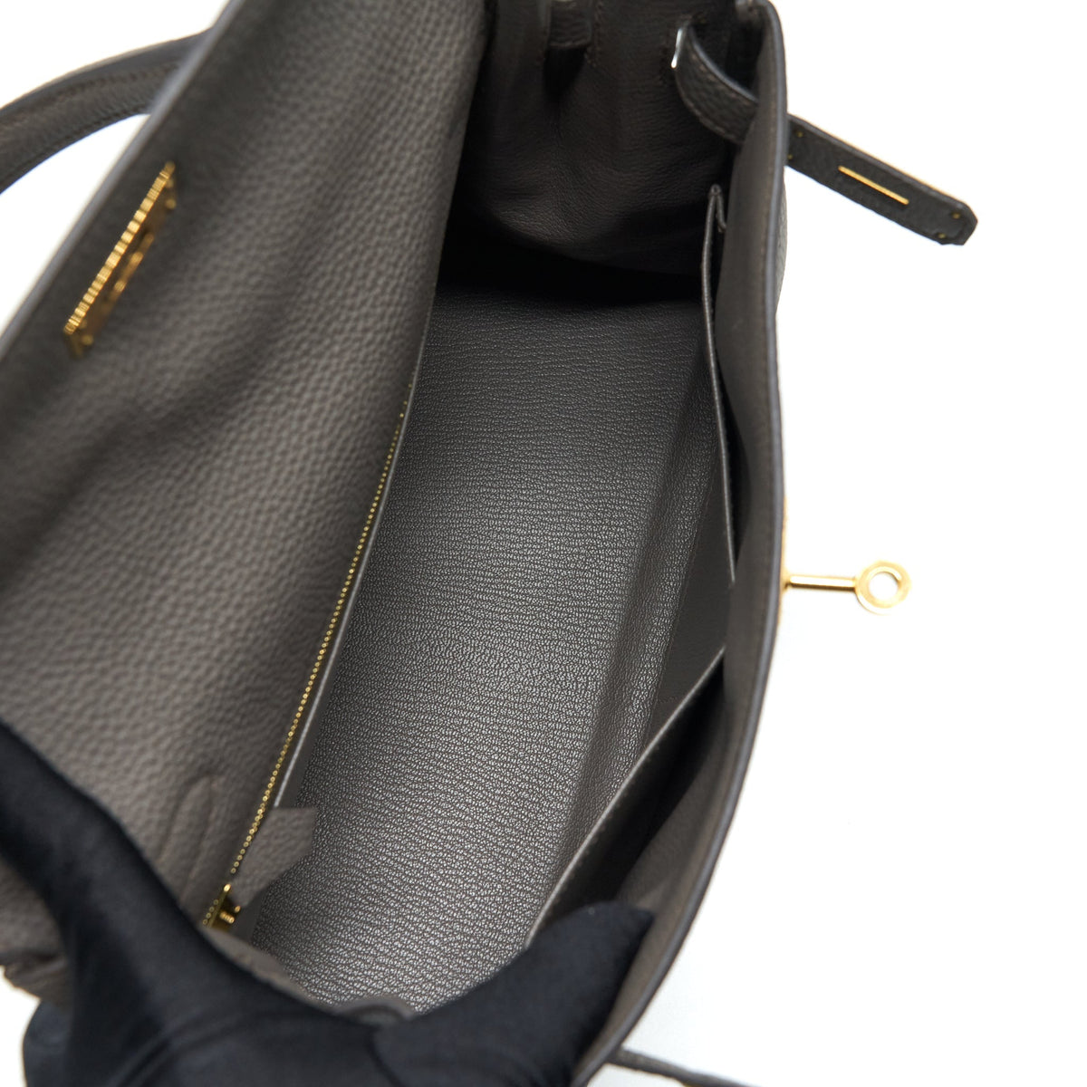 Hermes Kelly 28 Togo 8F Gris Etain GHW