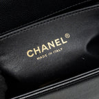 CHANEL SMALL BOY BAG CAVIAR BLACK GHW (MICROCHIP)