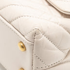 Chanel Small Coco Handle Chevron Aged Calfskin ivory GHW