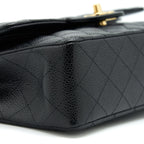 CHANEL SMALL CLASSIC DOUBLE FLAP CAVIAR BLACK GHW