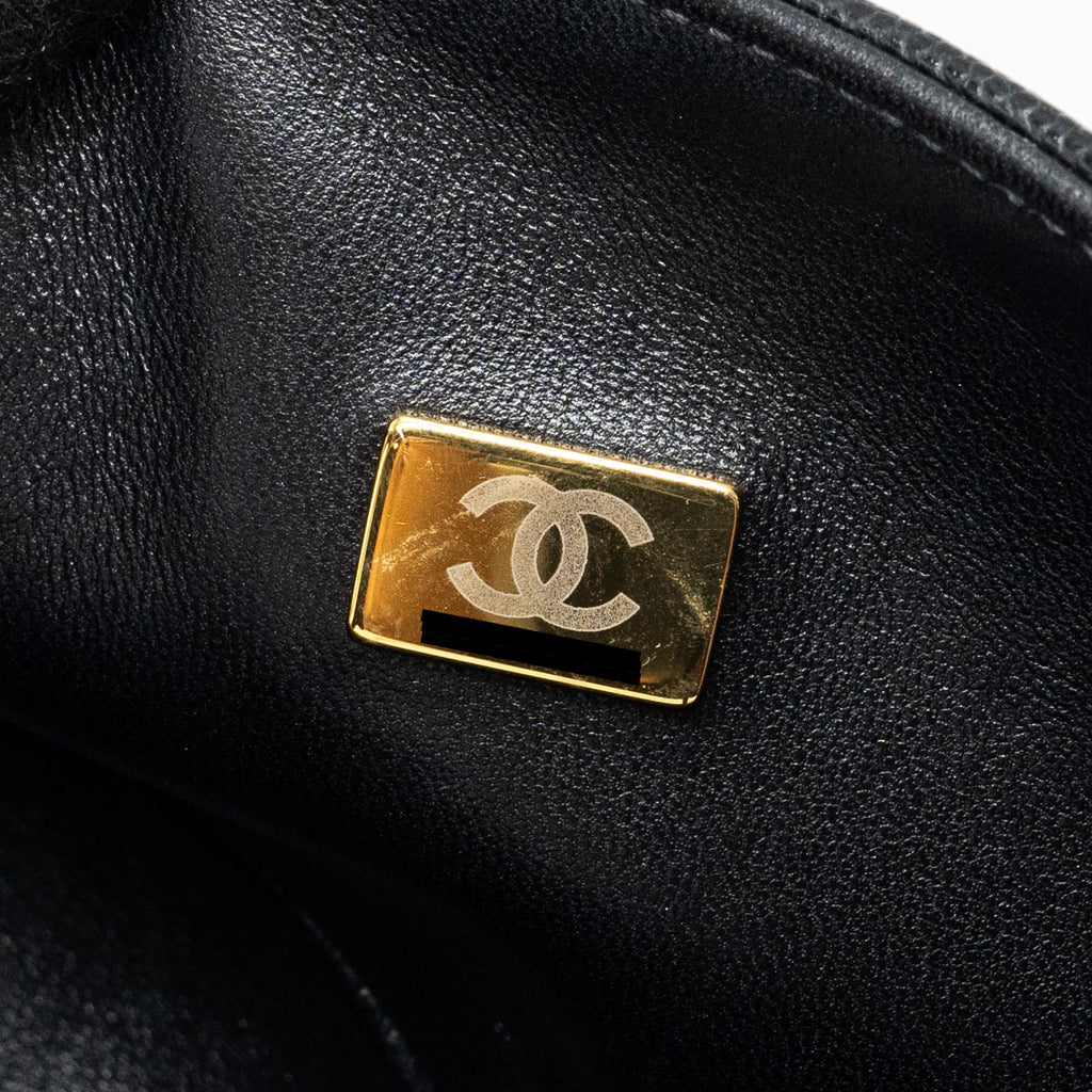 CHANEL SMALL BOY BAG CAVIAR BLACK GHW (MICROCHIP)