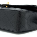 CHANEL SMALL CLASSIC DOUBLE FLAP CAVIAR BLACK GHW